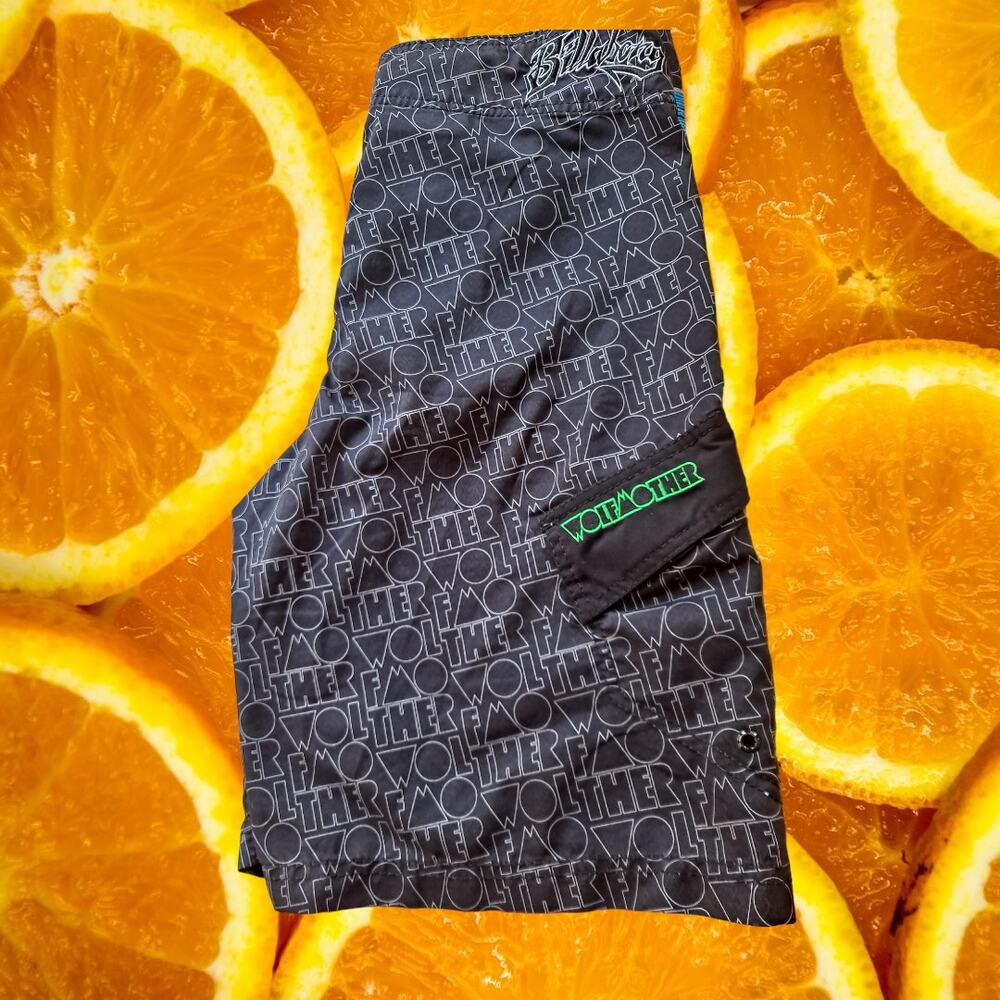 Billabong‎ Wolfmother Design Shorts Eco Recycled Fabric Size 32